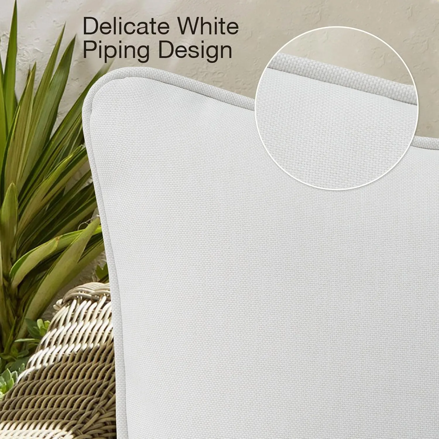 Decorative Outdoor Waterproof Throw Pillows with Inserts, Set of 4, 18" x18" Pillows for Patio, Backyard, Bed, Couch, and Patio Furniture, Linen