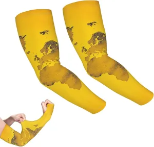 Deer wearing flowers Arm Sleeves for Men Women Cooling Sleeves Compression Arm Sleeve UV Blocking Protection Sleeve