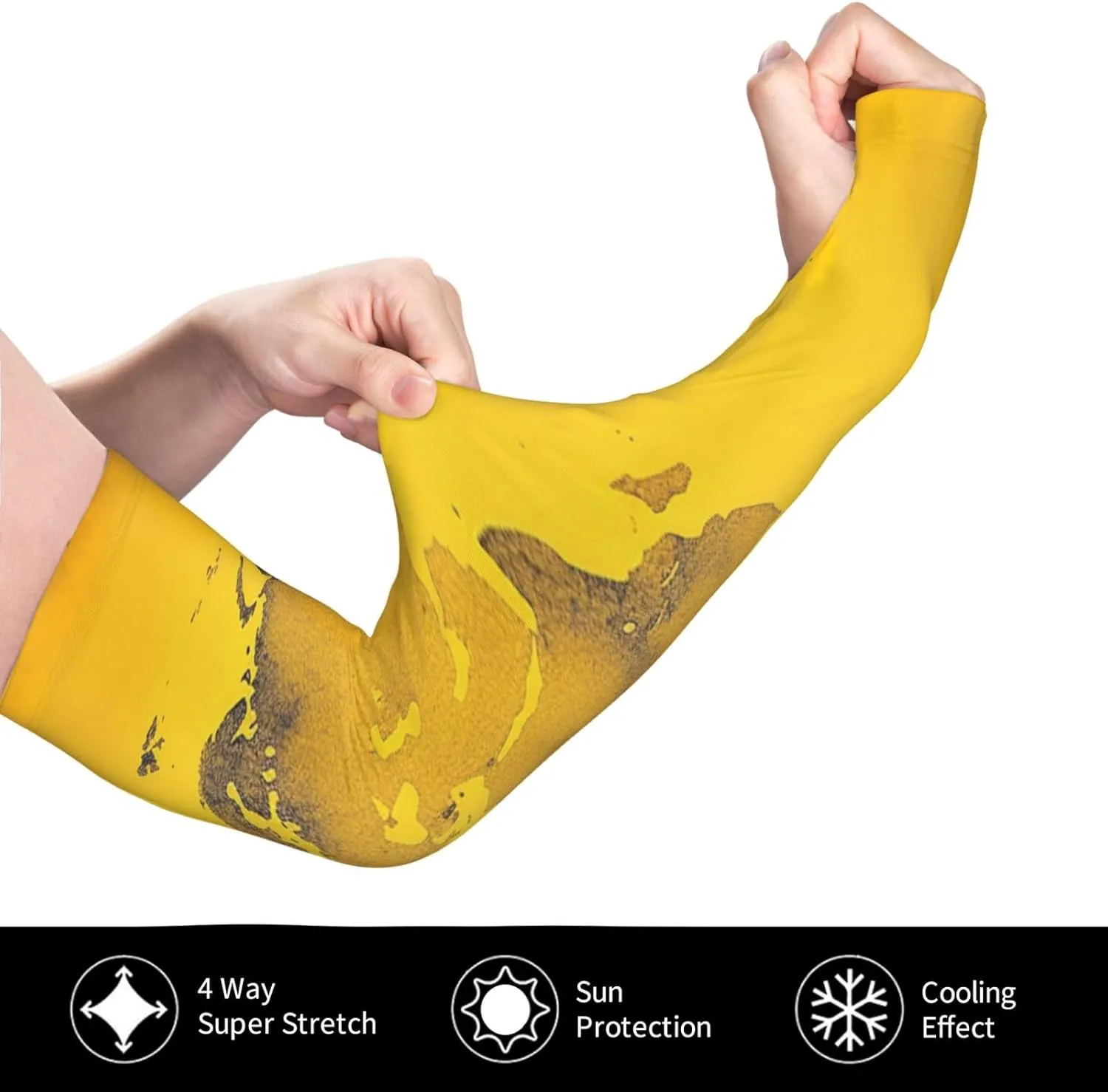 Deer wearing flowers Arm Sleeves for Men Women Cooling Sleeves Compression Arm Sleeve UV Blocking Protection Sleeve