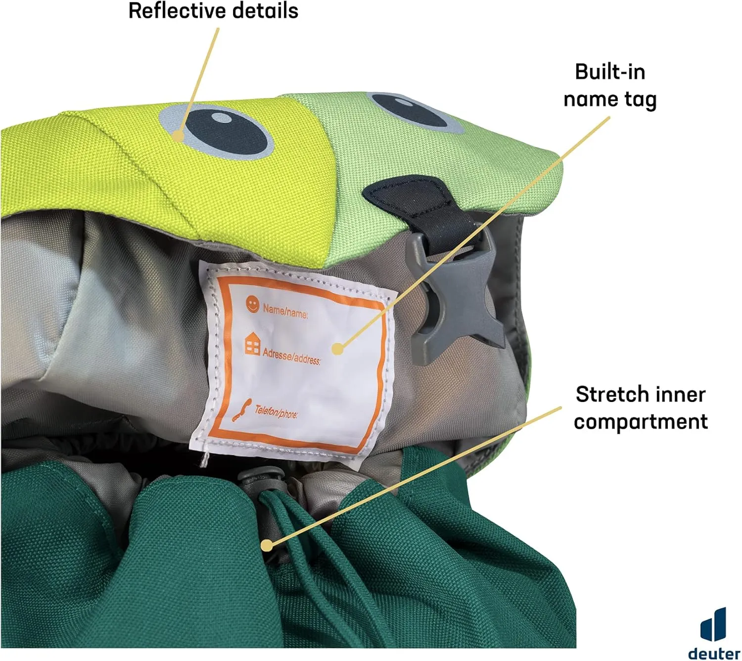 Deuter Kikki Kid's Backpack for School and Hiking - Avocado-Alpinegreen