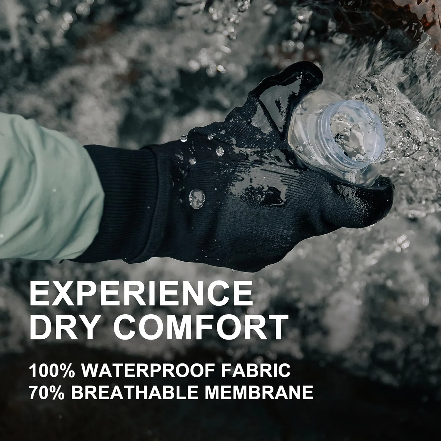 DexShell Waterproof Knit Gloves for Men & Women, Lightweight Touchscreen Wet-Grip for Running Hiking, Spring & Fall Use