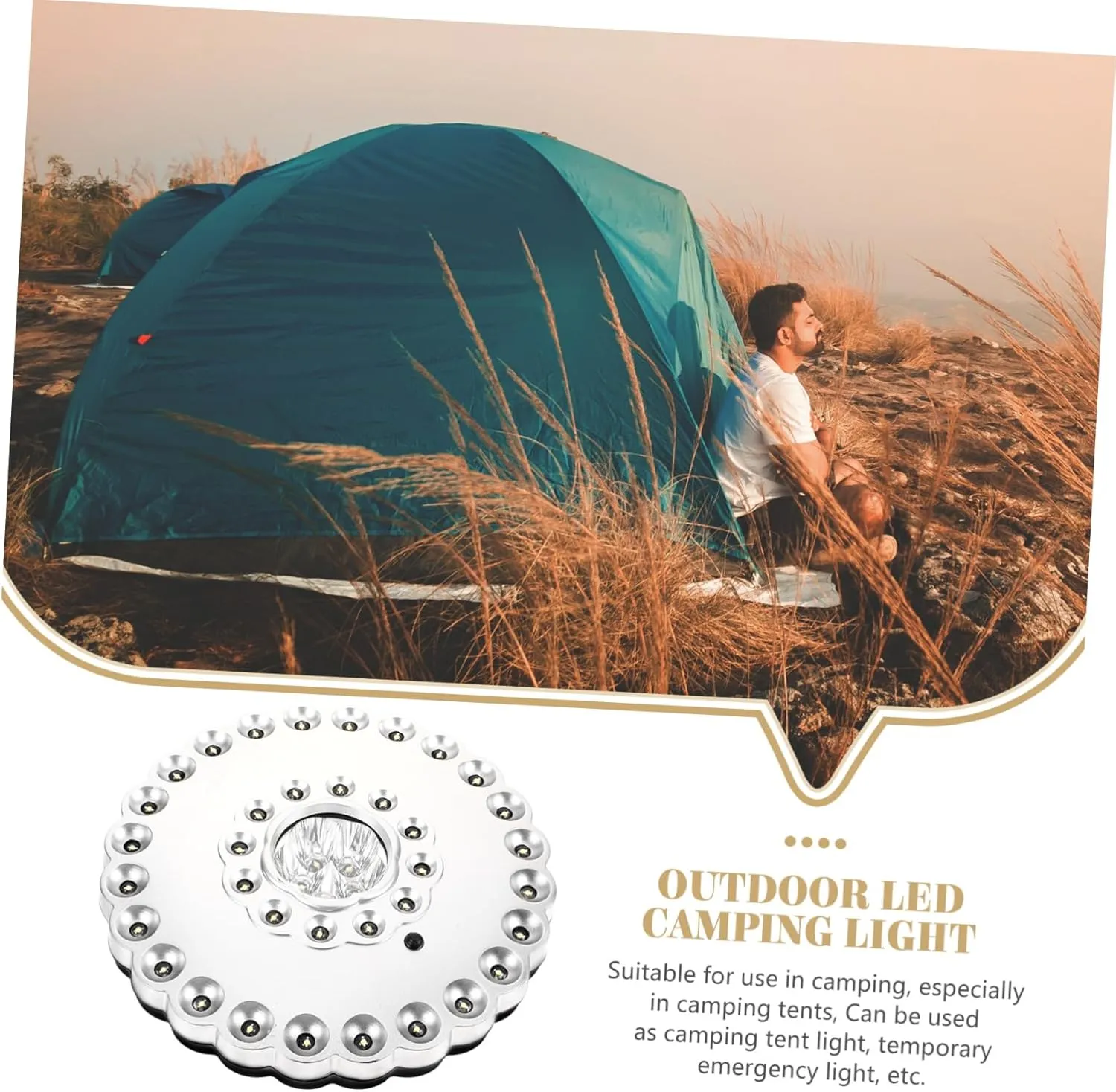 DOITOOL 3pcs 36 36 Led Camping Light Battery Operated Solar Tent Lights Patio Umbrella