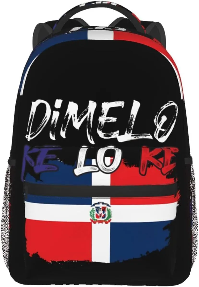 Dominican Republic Flag Backpack Casual Laptop Backpack Double Shoulder Bag Lightweight Backpack For Women Men Travel