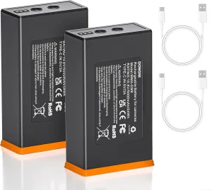DONGNI for Moultrie Edge Battery Pack, 2Pcs 5000mAh Power Mag Rechargeable Lithium Battery for Moultrie Edge, Edge 2, Edge Pro, Edge 2 Pro Trail Camera, Including Type-c Cable