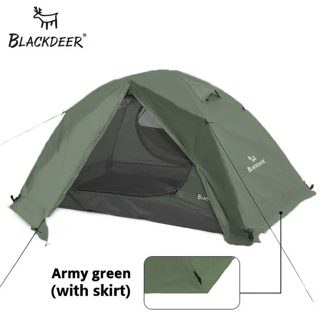 Double Christmas sale Backpacking Skirt Camping Tent Outdoor Waterproof Smooth transaction Hiking 4 Tent Snow Season With Trekking Tent Archeos Blackdeer 2P Layer