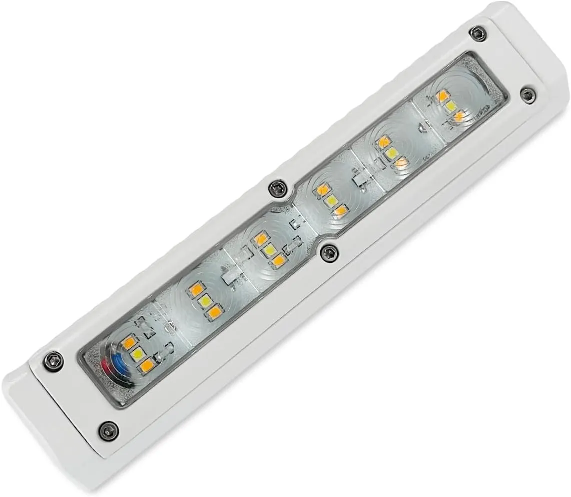 Dream lighting LED RV Porch Light Exterior Utility 12V Awning Fixture 720 Lumens for RV Trailer Cool White & Amber Lighting 7.8inch