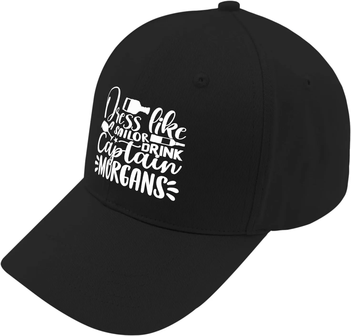 Dress Like A Sailor Drink Captain Morgans Sun Hat Fishing Hats Funny Hats Gifts for Boyfriends Baseball Caps
