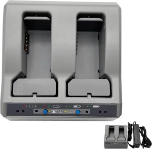 Dual Battery Charger for Trimble GPS S8 S6 R6 R7 R8 R10 Battery, New Update Dual Charger for Trimble Total Station GNSS GPS RTK Battery