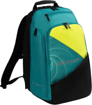 Dunlop Sports Performance Tennis Bag, Black/Yellow/Teal - Backpack