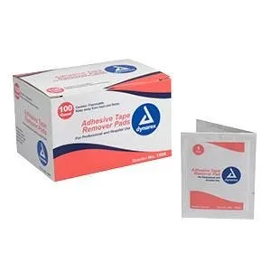 Dynarex Adhesive Tape Remover Pad, Case of 1000