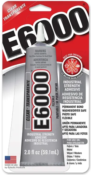 E6000 Eclectic Products 237032 6 Pack 2-Ounce Craft Adhesive Tube, Clear