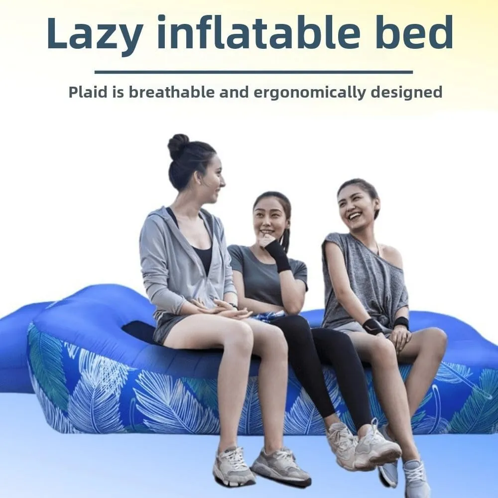 Eaacaa Inflatable Sofa - Cool Inflatable Chair, Easy to Set up, Portable, Waterproof, air Leakage-Proof Design-Ideal Sofa for Backyard Beach Trips Camping picnics and Music Festivals (Desert Sand)