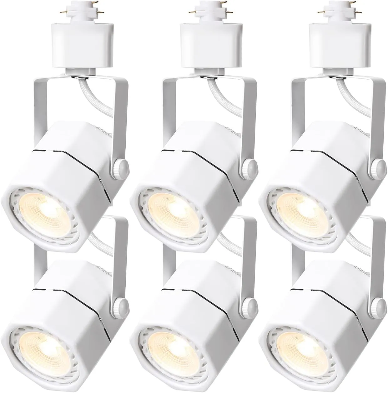 EAGLOD 10W LED Track Light Heads Compatible with Single Circuit H Type Track Lighting Rail Dimmable Ceiling Track Spotlight for Accent Task Wall Kitchen,Retail, Grocery, 36° 6 Pack(3000K Warm White)