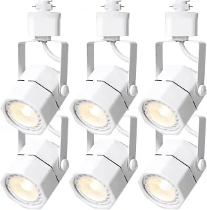 EAGLOD 10W LED Track Light Heads Compatible with Single Circuit H Type Track Lighting Rail Dimmable Ceiling Track Spotlight for Accent Task Wall Kitchen,Retail, Grocery, 36° 6 Pack(3000K Warm White)