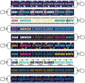 Ecally 150 Pcs Asian American and Pacific Islander Heritage Month Lanyard Gifts Bulk Pacific Islander Heritage Month Lanyard Keychains Gifts for Party Favors Supplies