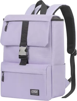 ECHSRT Purple Laptop Backpack Water Resistant Casual Daypack Bag Fits 15.6 Inch Computer & Tablet Backpack, Bookbag for Women Men
