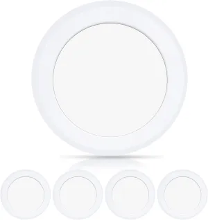 ECOELER 6in Dimmable LED Flush Mount Ceiling Disk Lights, 16.5W, Dimmer Disc Light, 6500K Clear White, 1000lm, ETL Listed, Installs with J-Box & Canister for Home Improved, 4 Pack