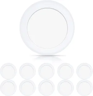 ECOELER 6in LED Disk Ceiling Light, 16.5W Dimmable Flush Mount Recessed Retrofit Lights, 6500K Clear White 1000Lm, ETL Listed, Installs with J-Box & Canister for Home Improved
