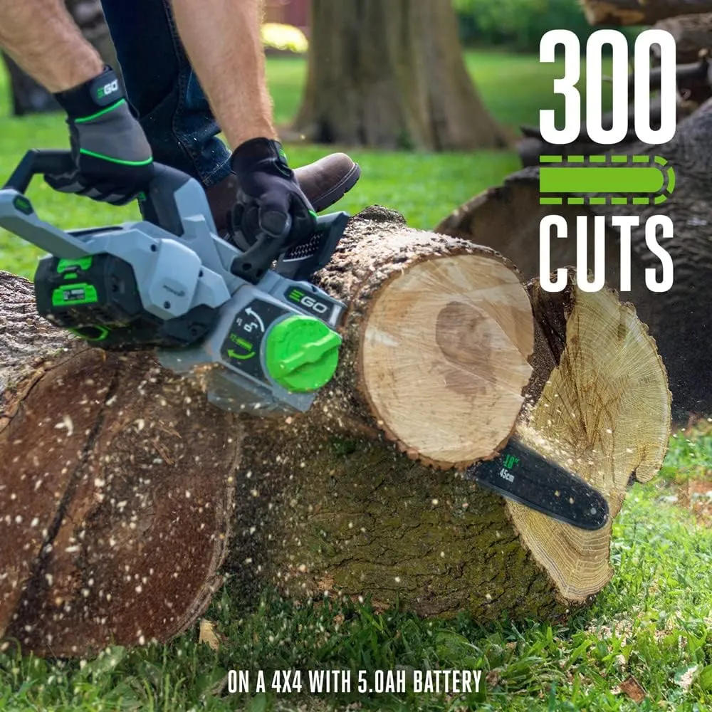 EGO POWER  Chain Saw, 18” Battery Powered Chainsaw, Electric Cordless, Battery and Charger Not Included – CS1800