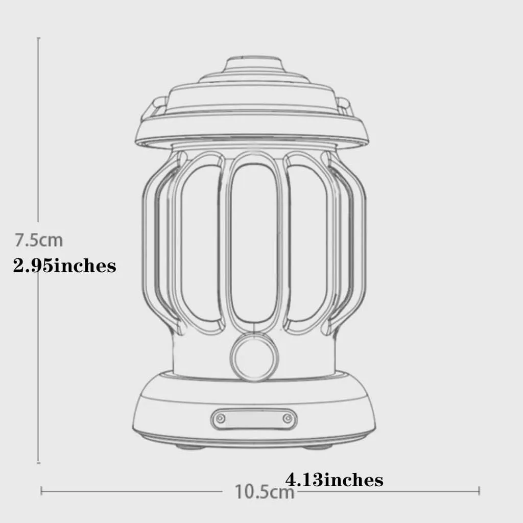 Electric Lanterns Retro Camping Lights, Long Battery Life, LED Electric Display, Super Bright Camping Tent Lights (Color : White, Size : 10.5 * 7.5cm)