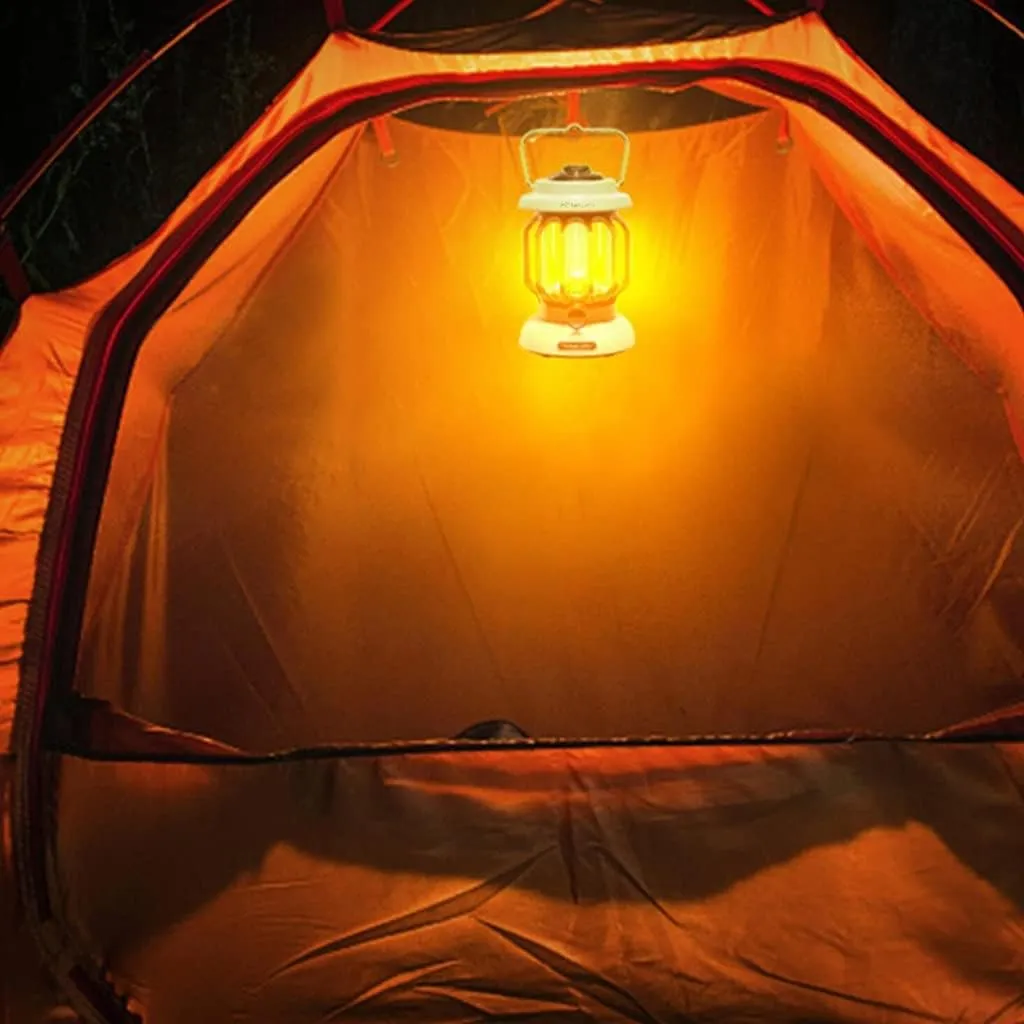 Electric Lanterns Retro Camping Lights, Long Battery Life, LED Electric Display, Super Bright Camping Tent Lights (Color : White, Size : 10.5 * 7.5cm)