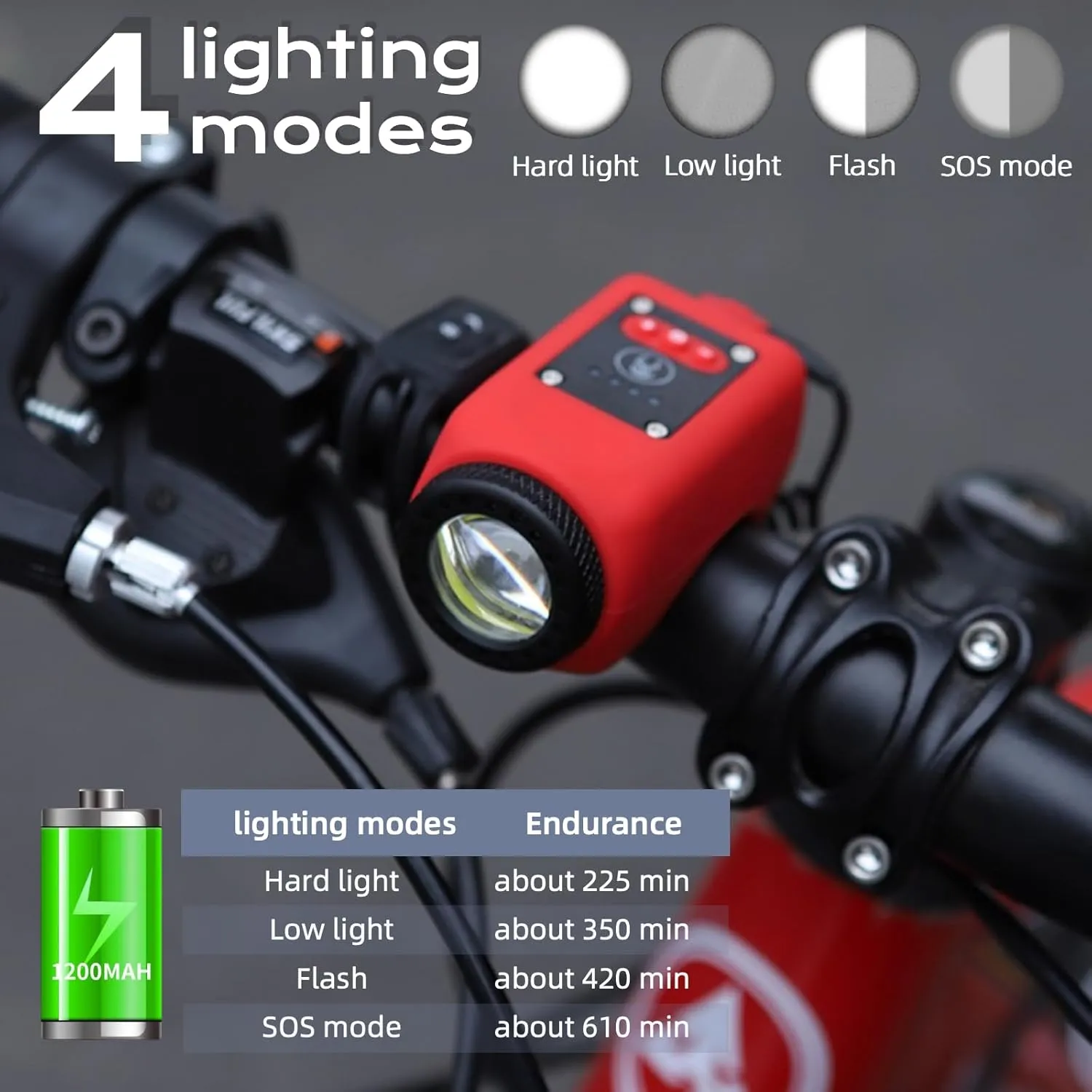 Electric Loud Bike Horn Adults - Mountain Bike Electronic Horn Bell Waterproof Rlectric Bike Horn Bike Horn with Light