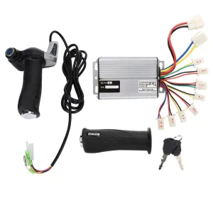 Electric Motor Kit Brushed Speed Controller with Battery Display and Twist Grip with Lock 1000W (48V 1000W)