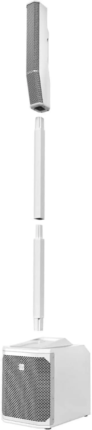 Electro-Voice Evolve 30M Portable Column Loudspeaker System with Ergonomic Aluminum Handle, 10-Inch Subwoofer, and Class-D Amplifier (White)
