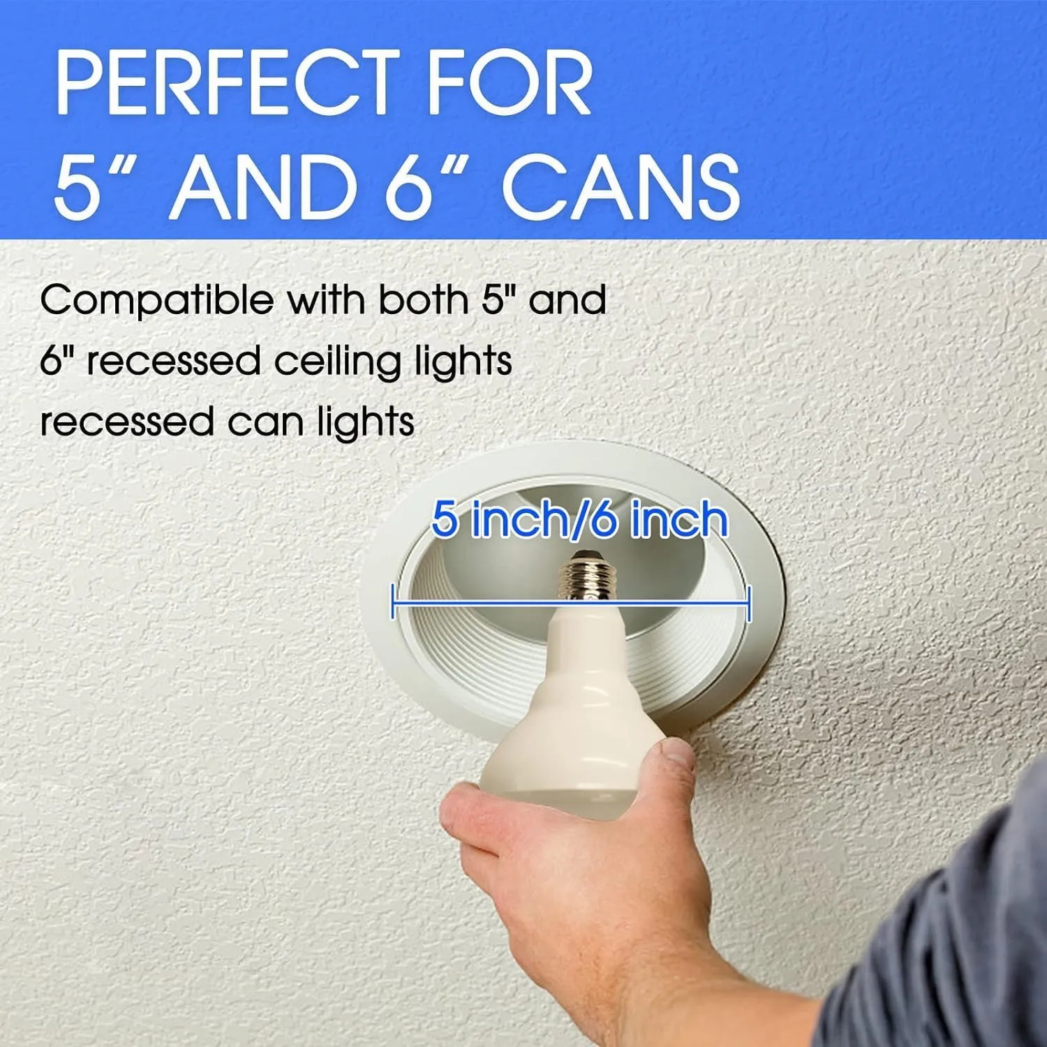 Energetic 12-Pack BR30 LED Recessed Light Bulb, 8.5W=65W, 2700K Soft White, 650LM, Dimmable Ceiling Flood Light Bulb for Cans, CRI90 , UL Listed