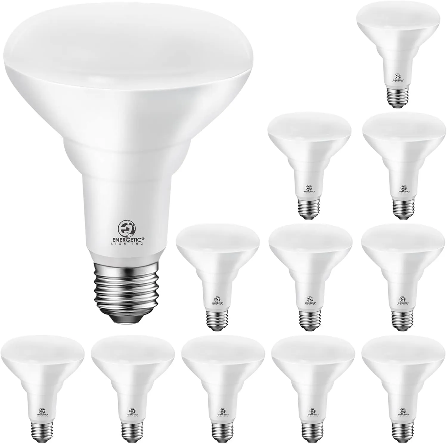 Energetic 12-Pack BR30 LED Recessed Light Bulb, 8.5W=65W, 2700K Soft White, 650LM, Dimmable Ceiling Flood Light Bulb for Cans, CRI90 , UL Listed