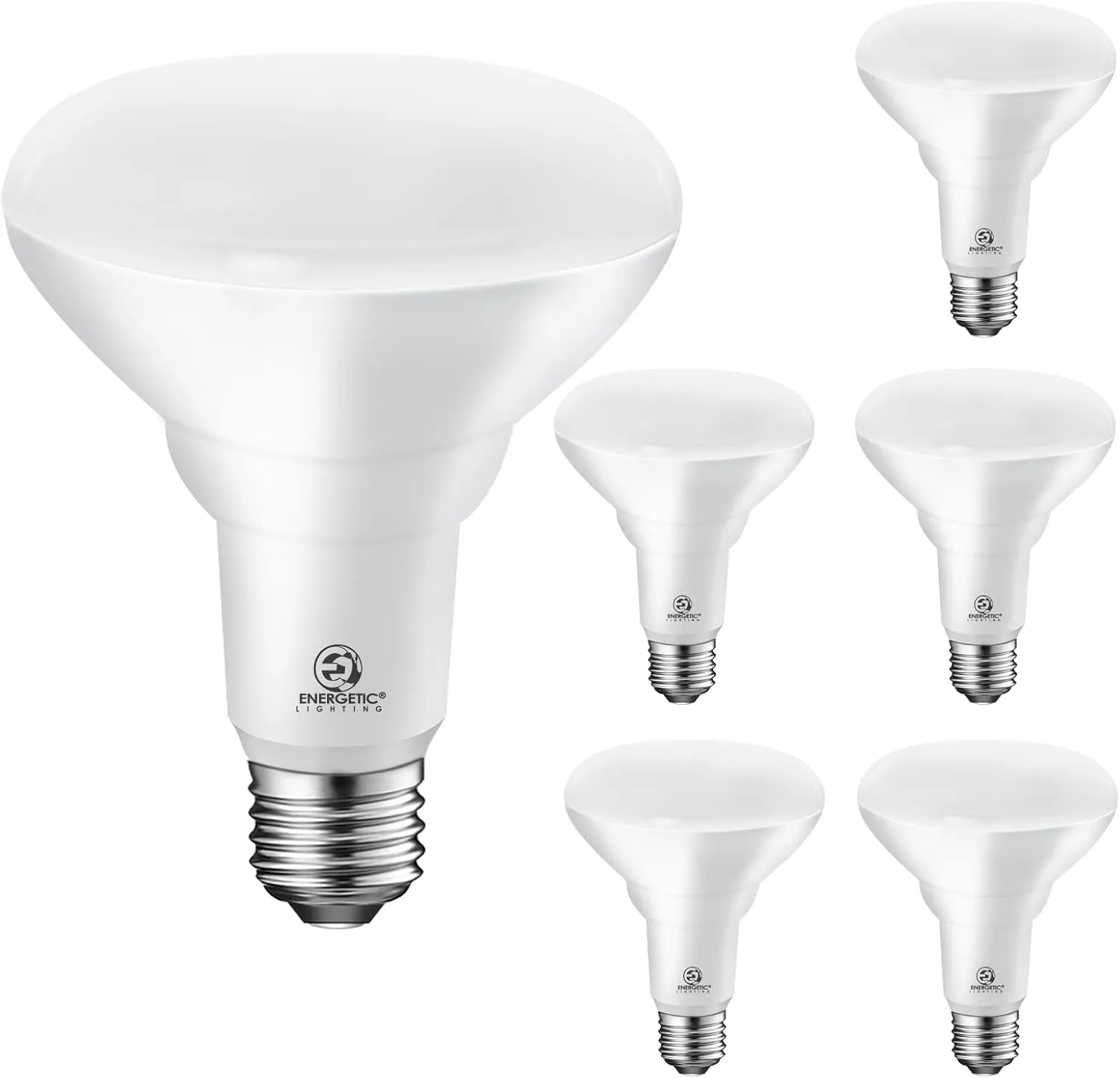 Energetic LED Recessed Light Bulbs BR30, 85W Equivalent, Dimmable, Soft White2700K, Indoor Flood Lights for Recessed Cans, UL Listed, 6 Pack