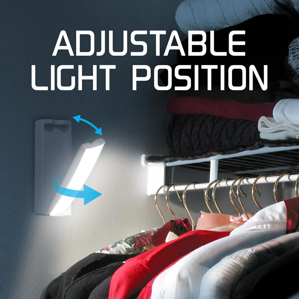 Energizer Swivel LED Touch Light, Battery Operated, 35 Lumens, Wireless LED Closet Light, Ideal for Under Cabinet, Closet, Hallway, Work Bench, Washroom, Pantry and Laundry Room, White, 38362