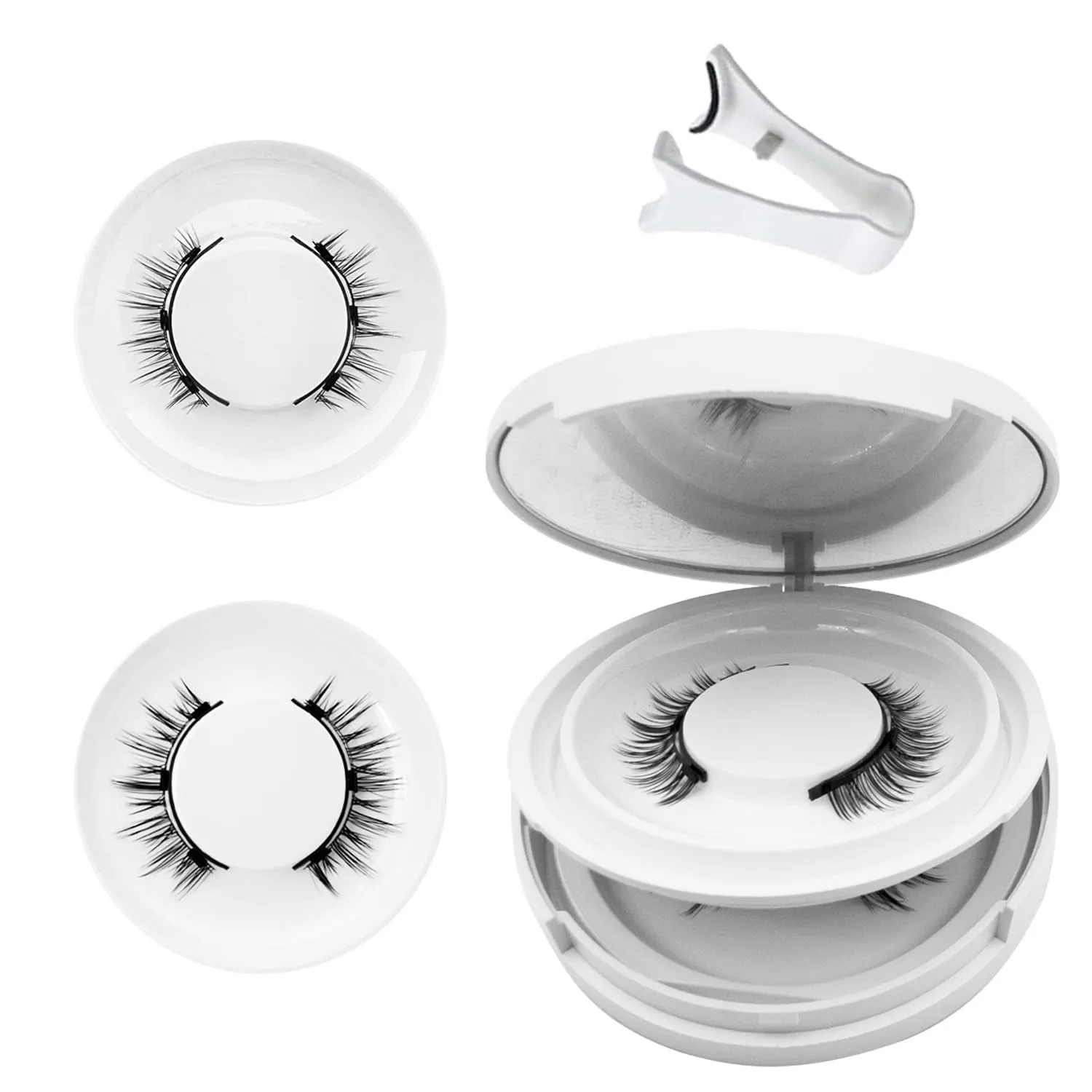 Enjuvie Magnetic Lashes,Enjuvie Magnetic Eyelashes with Applicator Reusable Eyelashes Magnet without Eyeliner Natural Look No Glue or Liner Needed(Natural Iris)
