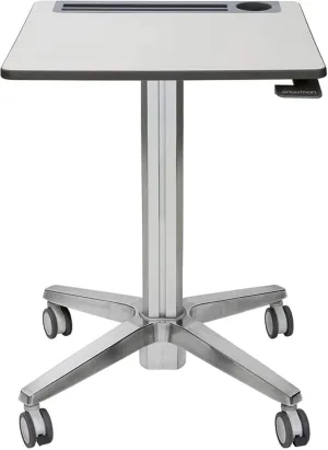 Ergotron – LearnFit Mobile Standing Desk, Adjustable Height Small Rolling Laptop Computer Sit Stand Desk with Wheels for Classroom, Office, Medical or Home Use – Adjusts from 33 to 49 Inches – Grey