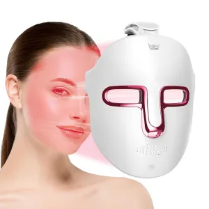ESHOWEE LED Facial Mask,Led Mask Light Therapy,Red Light Therapy for Face Rejuvenation Facial Skin Care Mask for Face