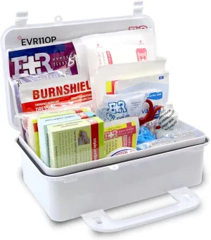 Ever Ready First Aid 10 Person First Aid Kit with Plastic Case, Type III, Ansi A, OSHA Compliant