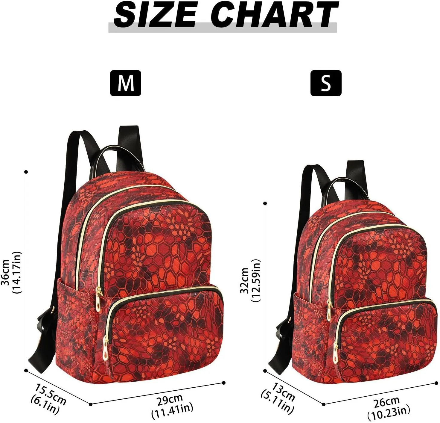 Exnundod Small Backpack for Women Hexagonal Red Camouflage Backpack Purse Travel Daypack Lightweight Mini Backpack
