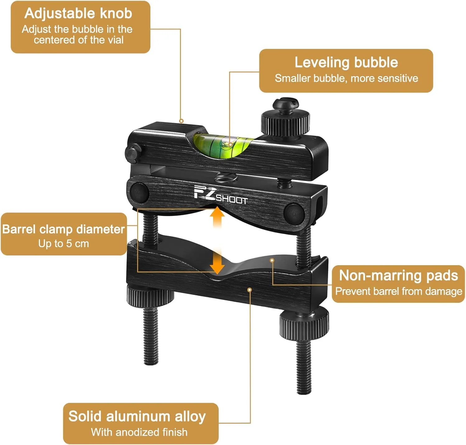 EZshoot Scope Leveling Kit with High-precision Bubble Leveling System, Magnetic Universal Leveling Tool, Compact Storage Case for Equipment and Maintenance