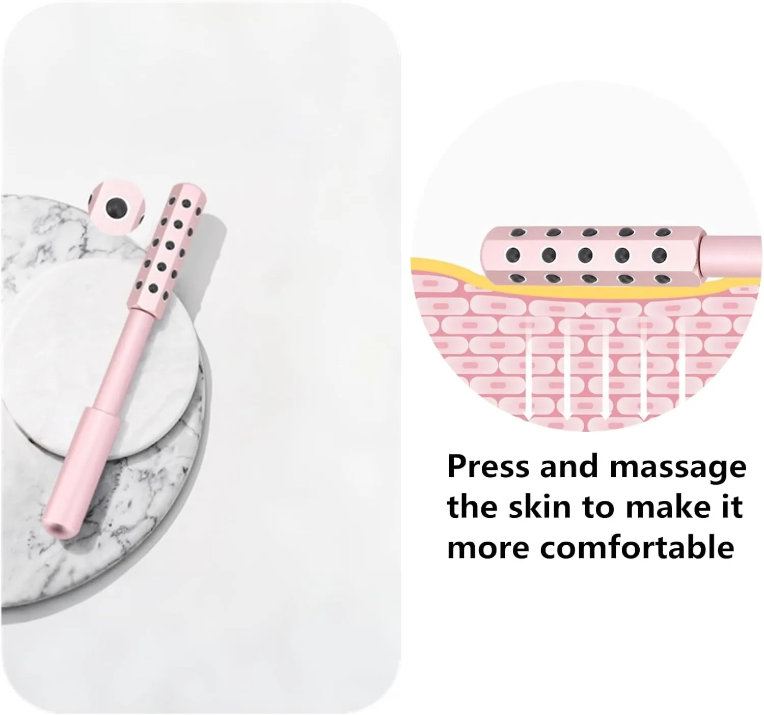 Face Roller Arrily Face Roller Define Sculptor Roller l Massage Tool for Skin Care Anti-Aging De-Puffing Tightening Firming Nourishing Skin Sculptor for Glowing Skin (Purple;)