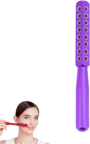Face Roller Arrily Face Roller Define Sculptor Roller l Massage Tool for Skin Care Anti-Aging De-Puffing Tightening Firming Nourishing Skin Sculptor for Glowing Skin (Purple;)