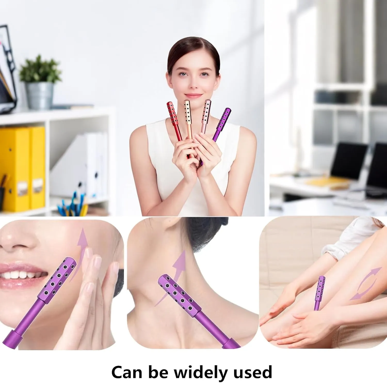 Face Roller Arrily Face Roller Define Sculptor Roller l Massage Tool for Skin Care Anti-Aging De-Puffing Tightening Firming Nourishing Skin Sculptor for Glowing Skin (Purple;)