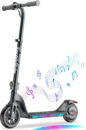 FanttikRide C10 Apex Electric Scooter for Kids 8-12, Adjustable Handlebar Height for Riders 3.9-5.2 ft, 132 lbs, Up to 50 mins, 6.5 Miles Range, 3 Speed Mode 5/8/10 MPH, Bluetooth Music Speaker