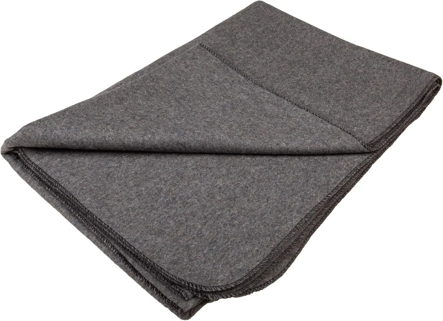 Farm Blue Wool Survival Emergency Blanket - Military Style 80” x 62” - Thick & Lightweight Army Camping - Large Camp Survival Blankets - Store in Car, Hiking, Backpacking & Festivals (Charcoal Grey)
