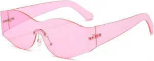 Fashion Rimless Punk Multicolor Male Shades Eyewear Trendy Female Uv400 Sun Glasses