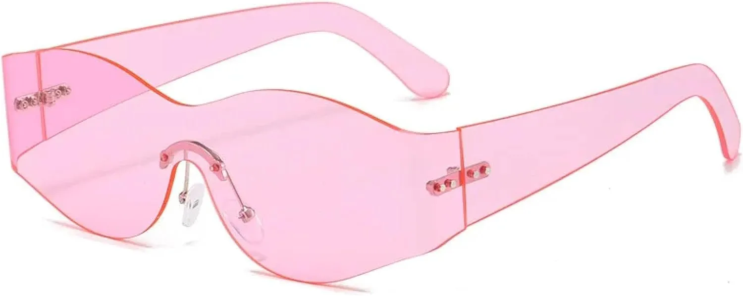 Fashion Rimless Punk Multicolor Male Shades Eyewear Trendy Female Uv400 Sun Glasses