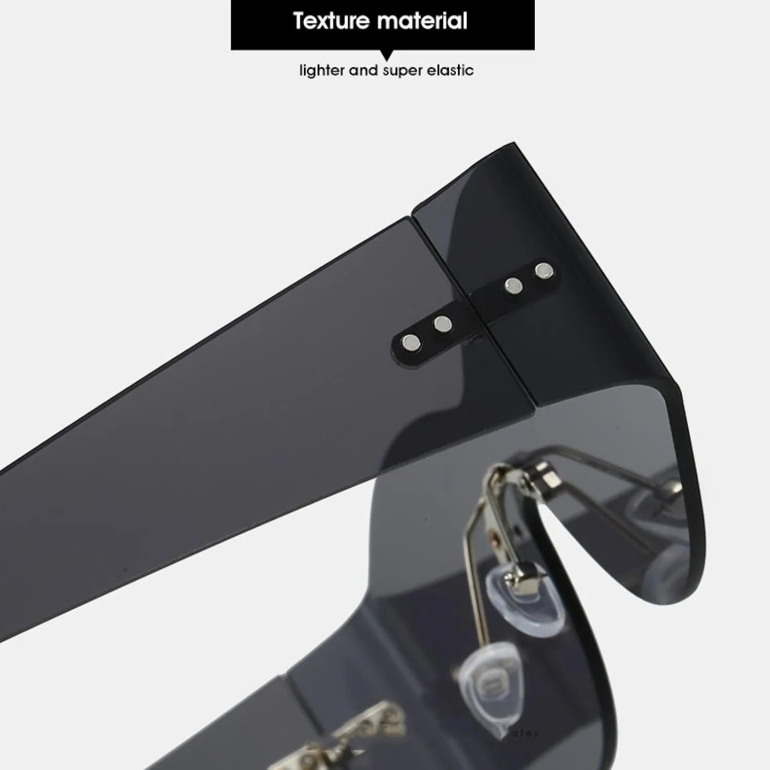Fashion Rimless Punk Multicolor Male Shades Eyewear Trendy Female Uv400 Sun Glasses
