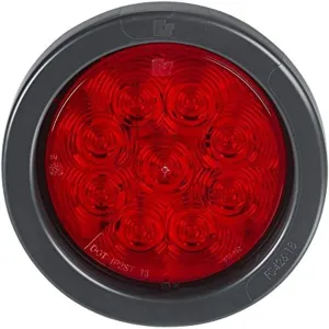 Federal Signal 607100-04SB SignalTech Red 4" Round LED Light Kit (LED Stop/Tail/Turn Light)