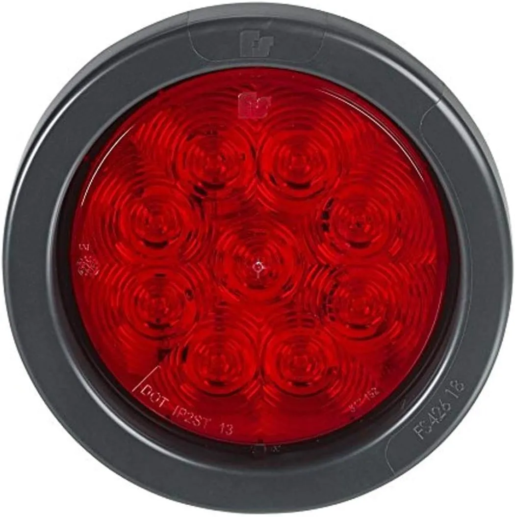 Federal Signal 607100-04SB SignalTech Red 4" Round LED Light Kit (LED Stop/Tail/Turn Light)