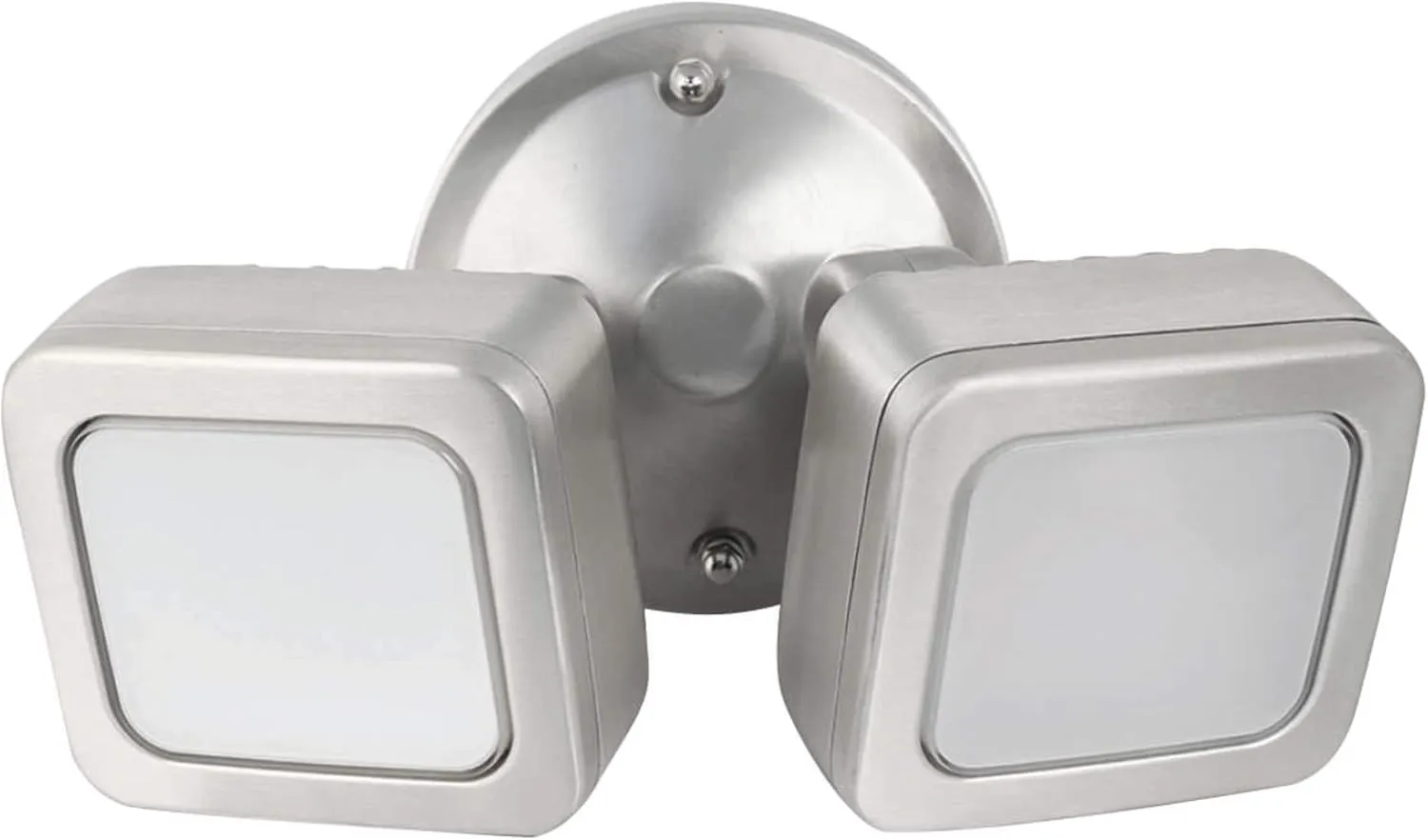 Feit Electric - 3000 Lumens Dusk to Dawn Mini Dual Flood LED Security Outdoor Light, 5000K CCT Daylight, Two Head Stainless Mini, 73708