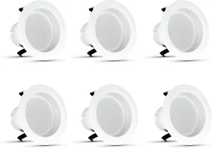 Feit Electric 4 inch LED Recessed Downlight - Baffle Trim - Standard E26 Adapter - 5000K Daylight - Dimmable- 50W Equivalent - 45 Year Life - 540 Lumen, 6-Pack, LEDR4B/950CA/MP/6